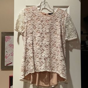 Off-white lace blouse